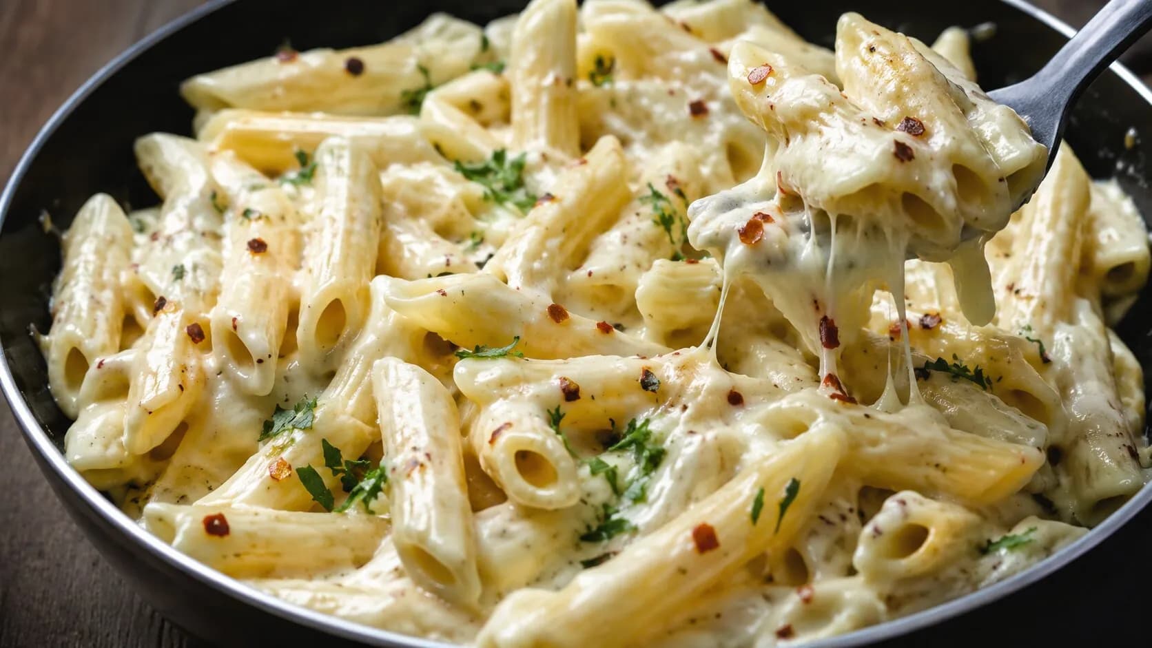 15-Minute Creamy Garlic Cheesy Pasta 15-Minute Creamy Garlic Cheesy Pasta
