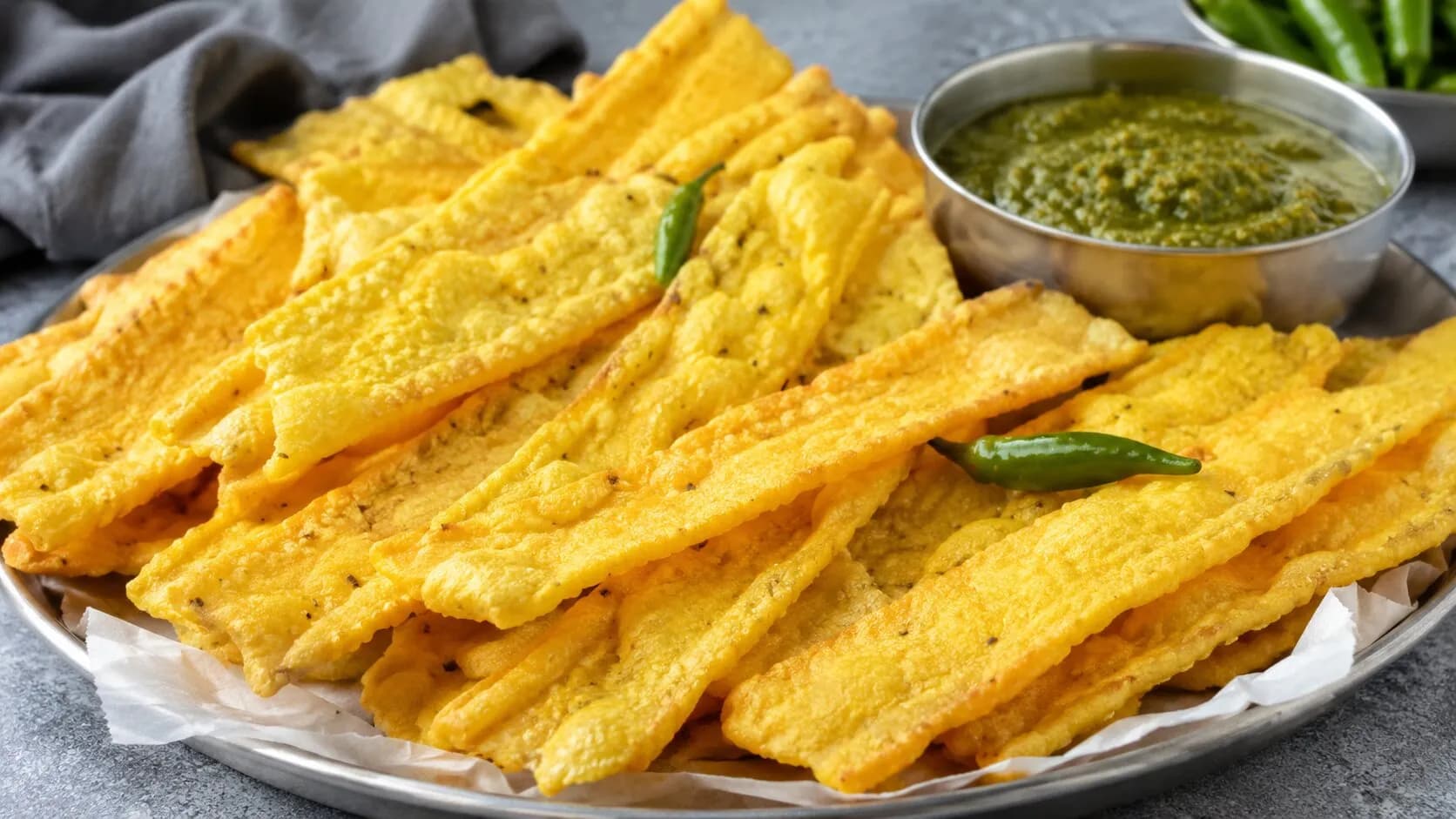 Authentic Gujarati Fafda & Papaya Sambharo Authentic Gujarati Fafda & Papaya Sambharo