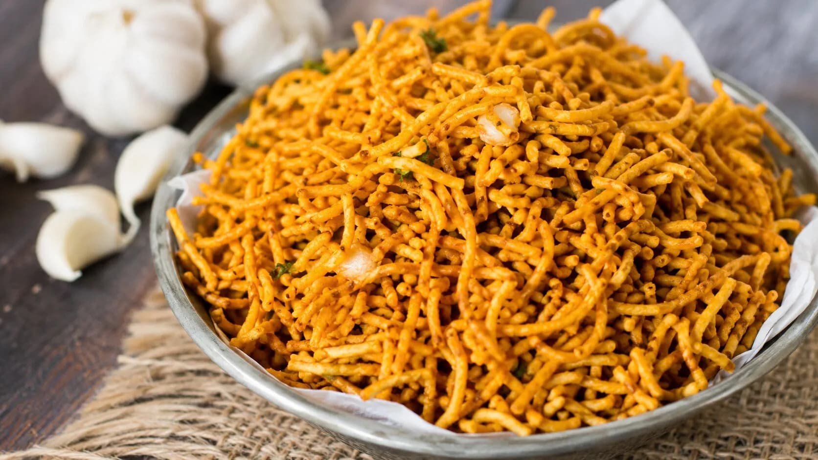 Crispy Garlic Sev: Easy Homemade Snack Crispy Garlic Sev: Easy Homemade Snack