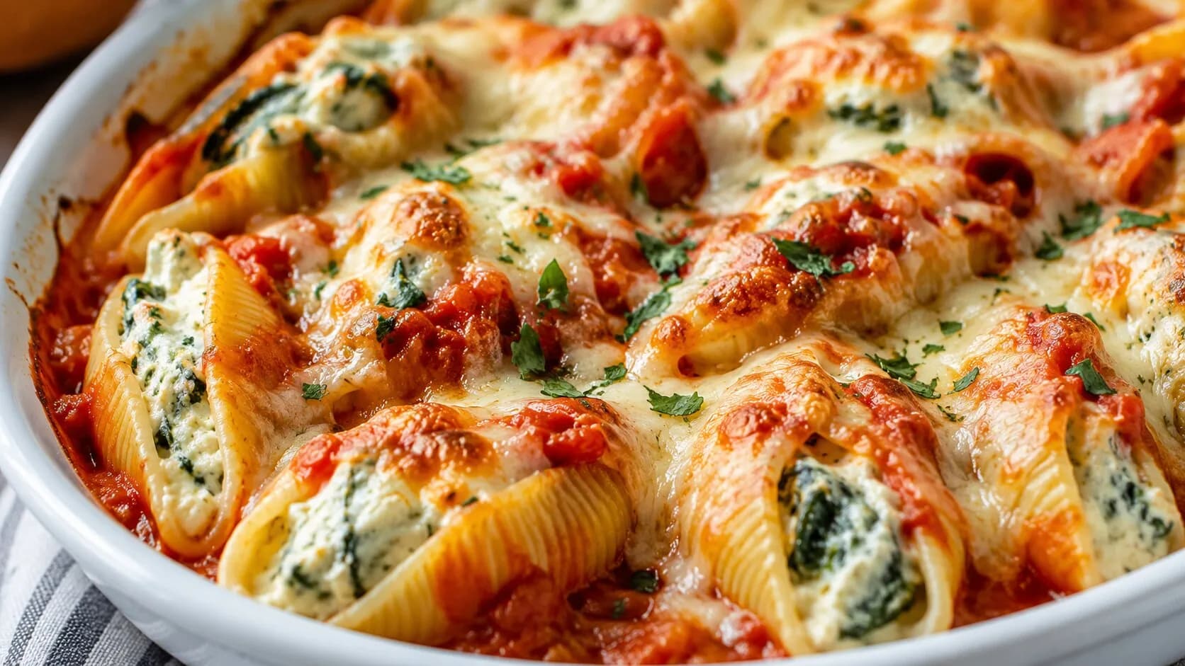 Easy Cheesy Ricotta Stuffed Shells