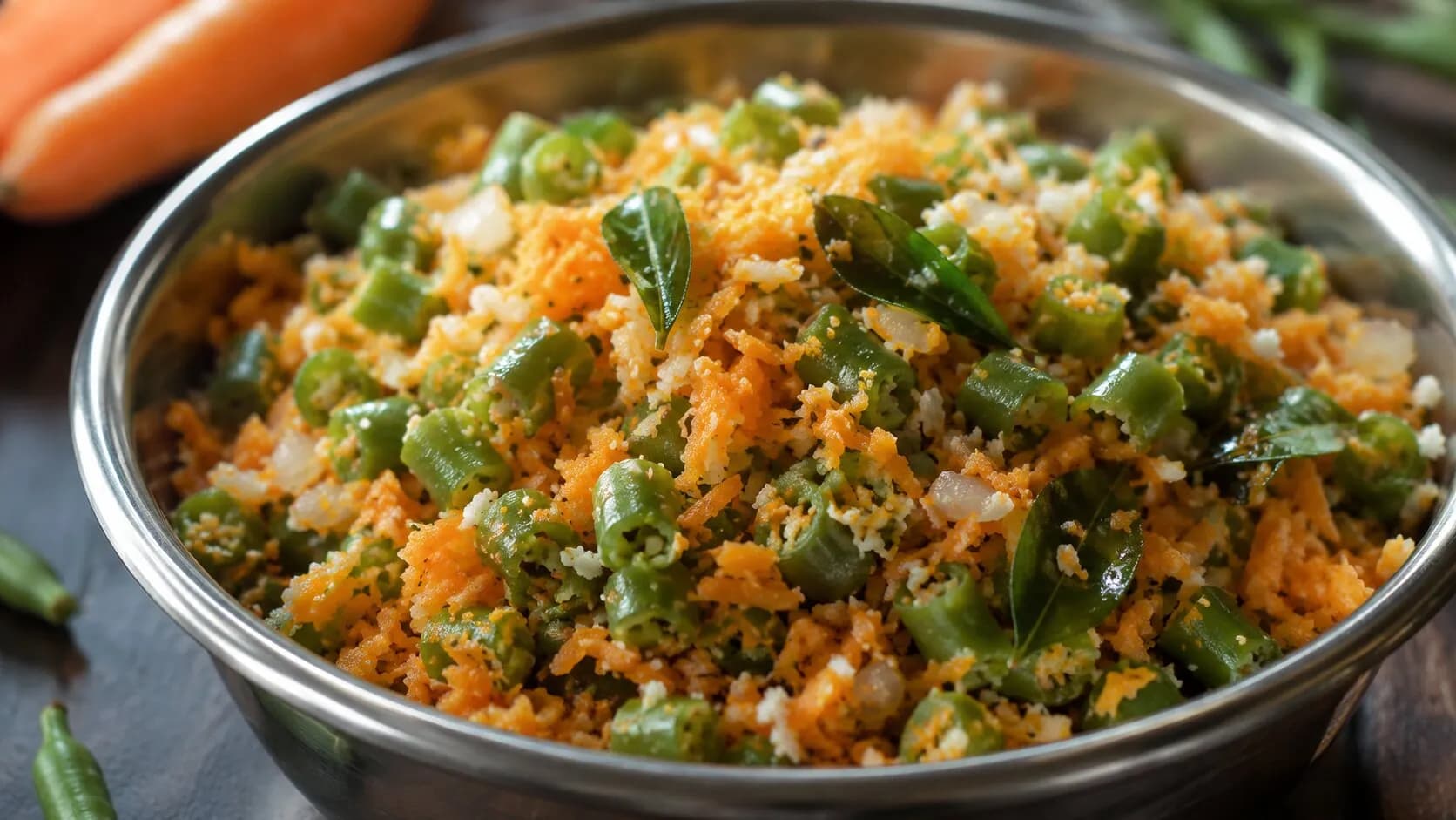 South Indian Carrot Beans Poriyal South Indian Carrot Beans Poriyal